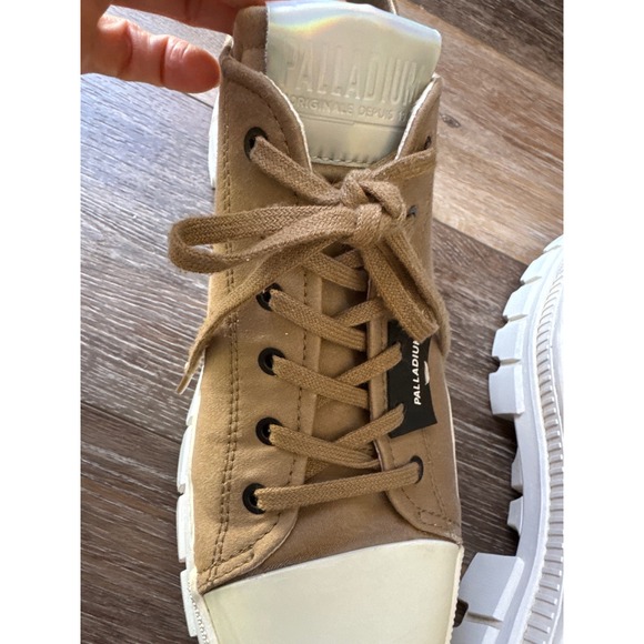 Palladium Women's Revolt Lo TX platform sneakers olive green size 11 - Picture 9 of 12